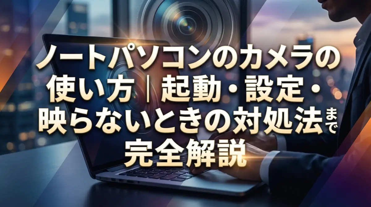 ノートパソコンのカメラの使い方｜起動・設定・映らないときの対処法まで完全解説