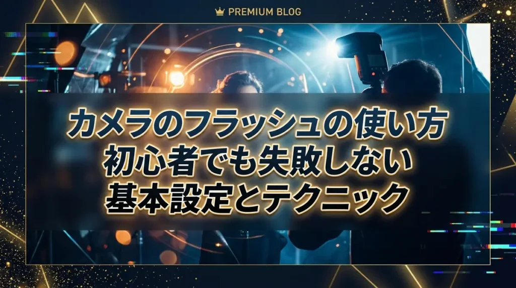 カメラのフラッシュの使い方｜初心者でも失敗しない基本設定とテクニック