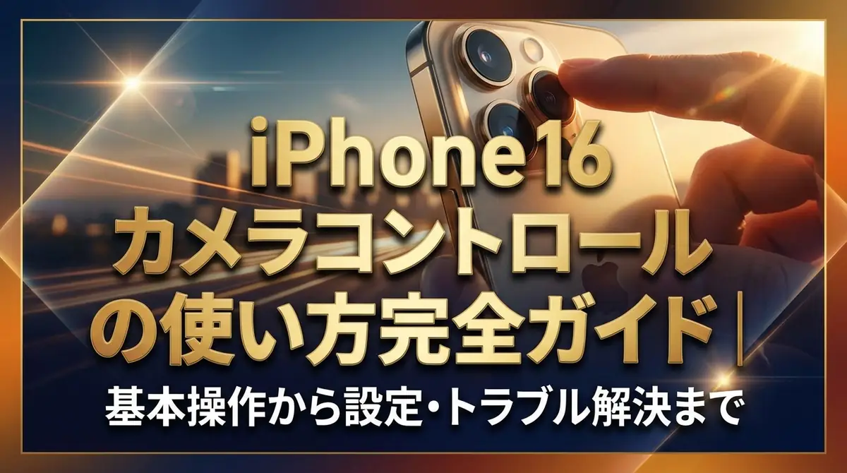 iPhone 16カメラコントロールの使い方完全ガイド｜基本操作から設定・トラブル解決まで