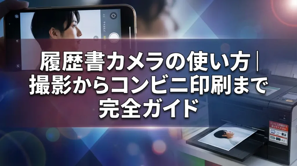 履歴書カメラの使い方｜撮影からコンビニ印刷まで完全ガイド