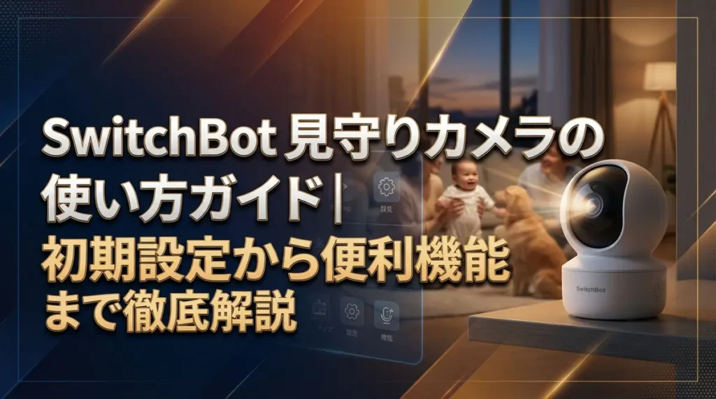 SwitchBot見守りカメラの使い方ガイド｜初期設定から便利機能まで徹底解説