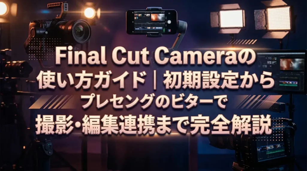 Final Cut Cameraの使い方ガイド｜初期設定から撮影・編集連携まで完全解説