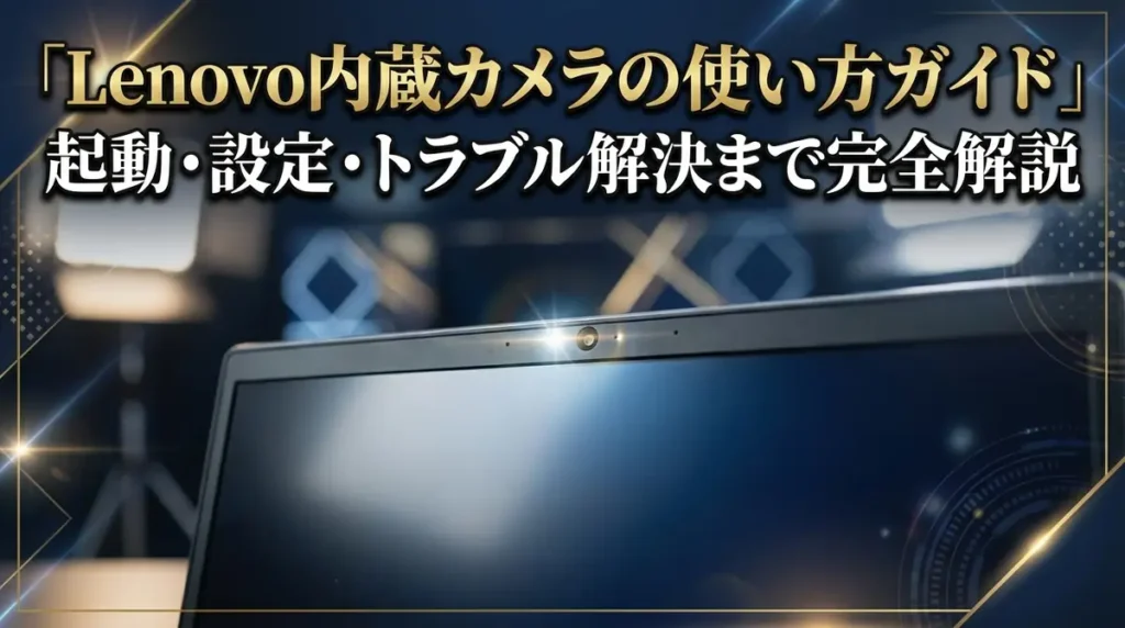 Lenovo内蔵カメラの使い方ガイド｜起動・設定・トラブル解決まで完全解説