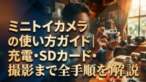 ミニトイカメラの使い方ガイド｜充電・SDカード・撮影まで全手順を解説