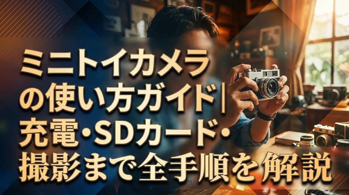 ミニトイカメラの使い方ガイド|充電・SDカード・撮影まで全手順を解説