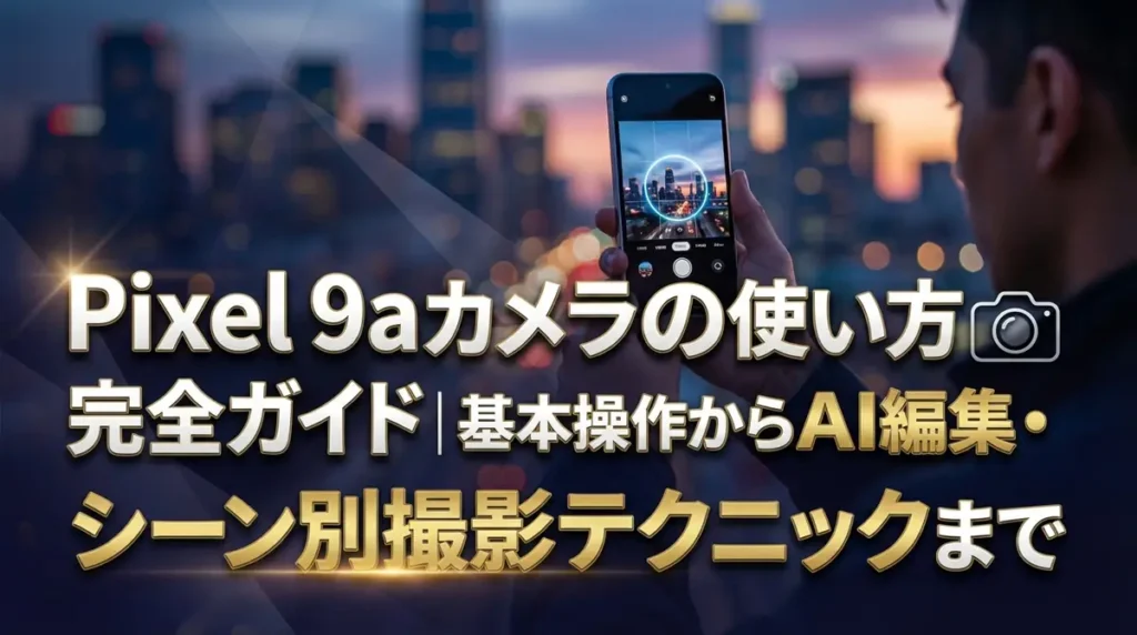 Pixel 9aカメラの使い方完全ガイド｜基本操作からAI編集・シーン別撮影テクニックまで