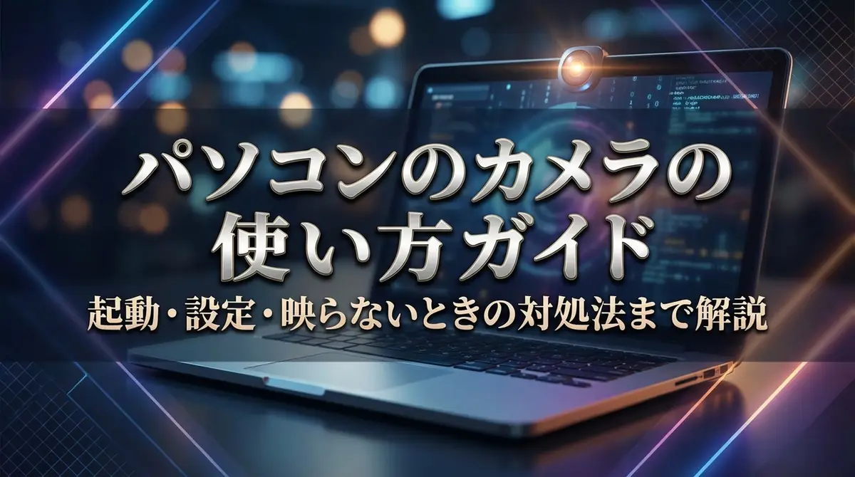パソコンのカメラの使い方ガイド｜起動・設定・映らないときの対処法まで解説