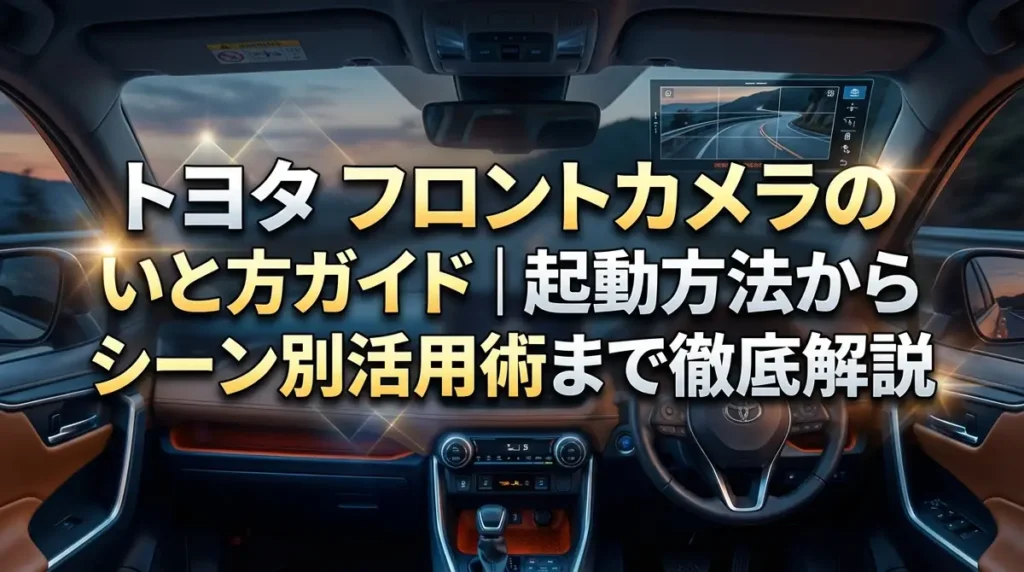トヨタ フロントカメラの使い方ガイド｜起動方法からシーン別活用術まで徹底解説