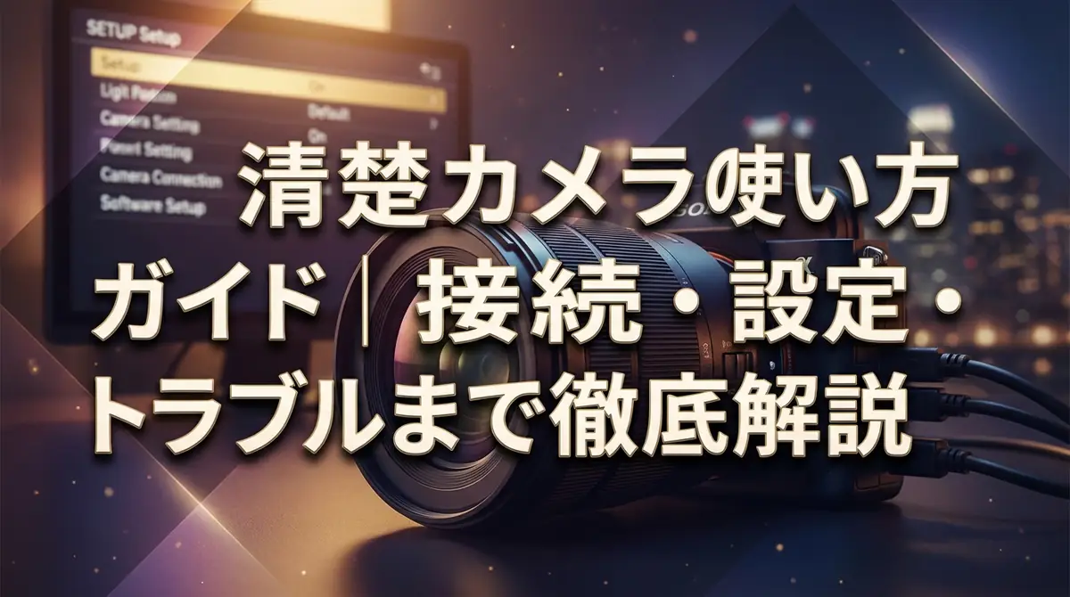 清楚カメラの使い方ガイド｜接続・設定・トラブル解決まで徹底解説